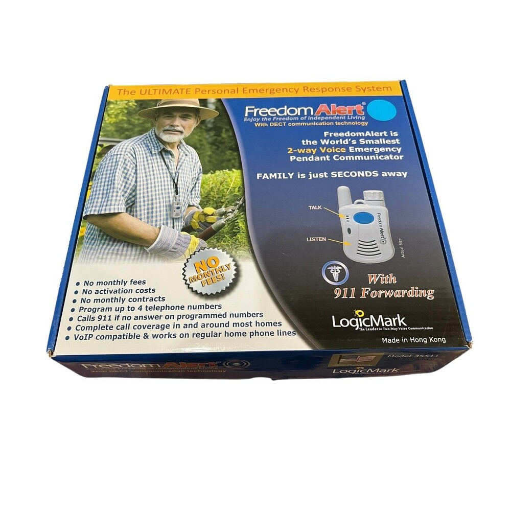 LogicMark Freedom Alert Fall Emergency System Model #35511  New Open Box NOB